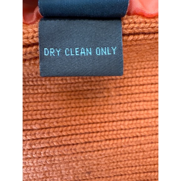 J.McLaughlin Womens Orange Quilted Silk Ribbed Knit Jacket Sz XS Old Money Chic - Picture 7 of 11